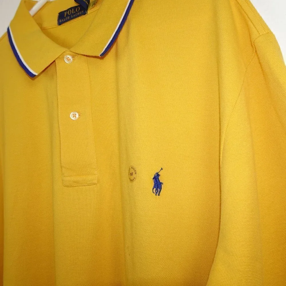 Polo Ralph Lauren Polo Shirt Big Men's Size XLT Yellow Cotton